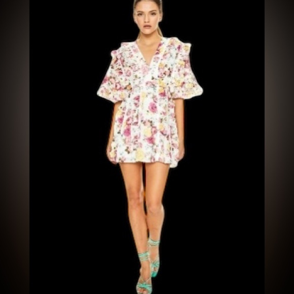 La Maison Talulah Tea Time Floral Mini Dress Size Large - Picture 2 of 8